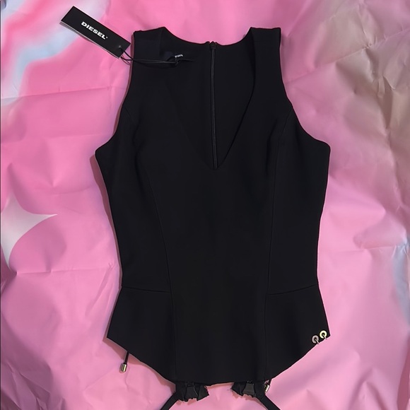 Diesel Tops - Diesel Black Fitted Top